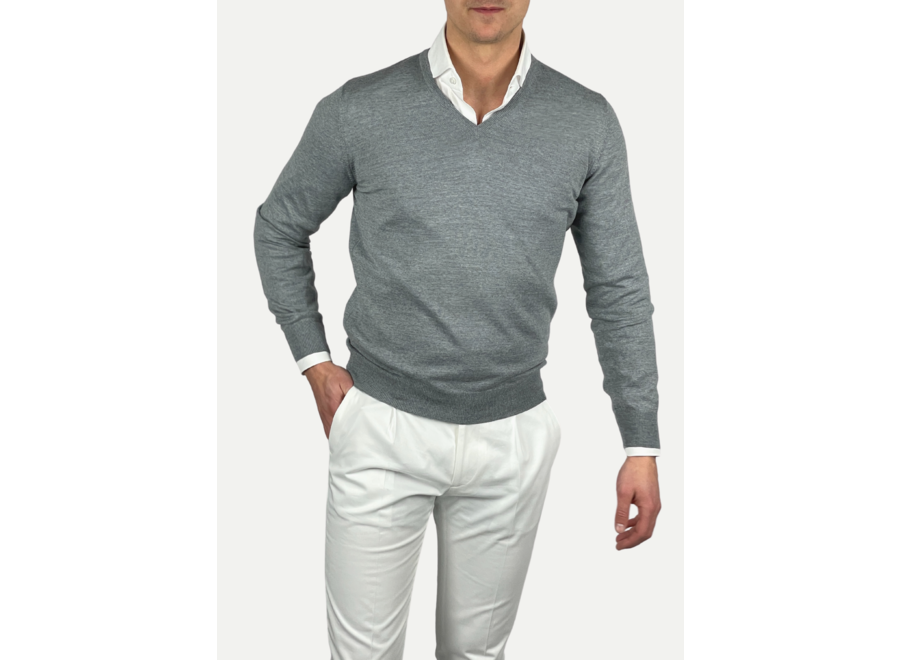 Les Hommes d'Amsterdam - V-neck - Grey