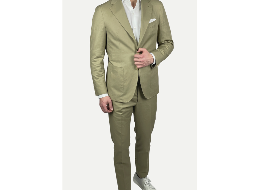 Caruso - Aida suit cotton/linen - Taupe