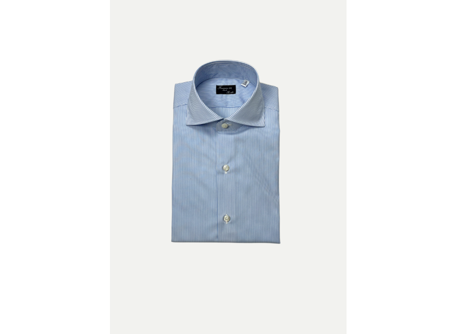 Finamore - Napoli traveller shirt - Stripes light blue