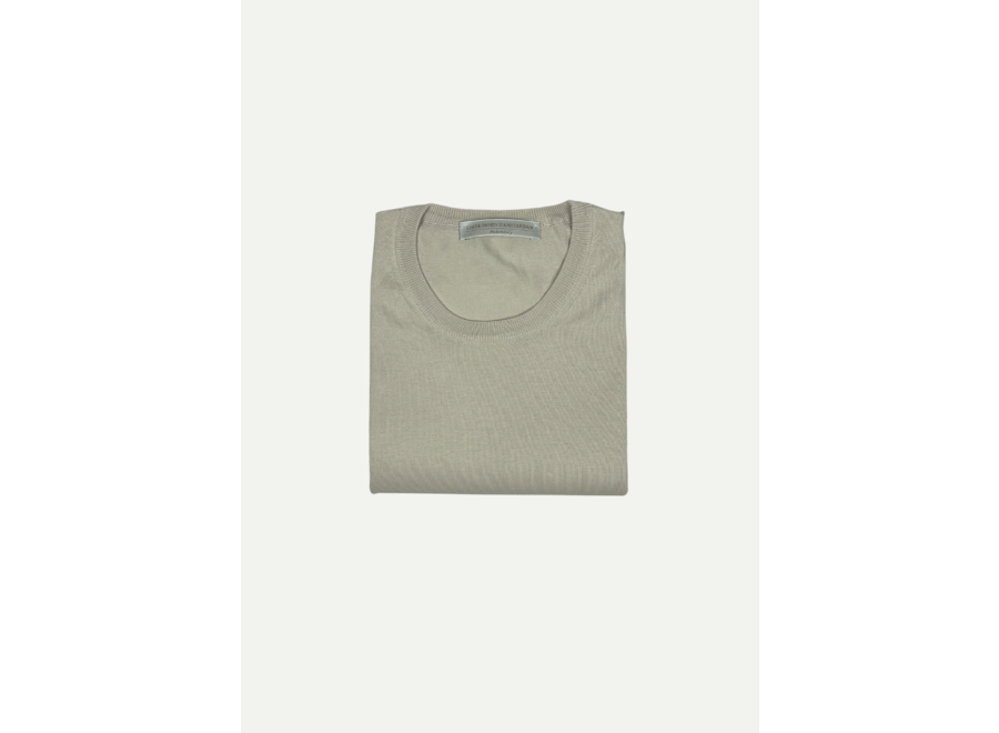 LES HOMMES D'AMSTERDAM - Stretch cotton T-shirt - Sand