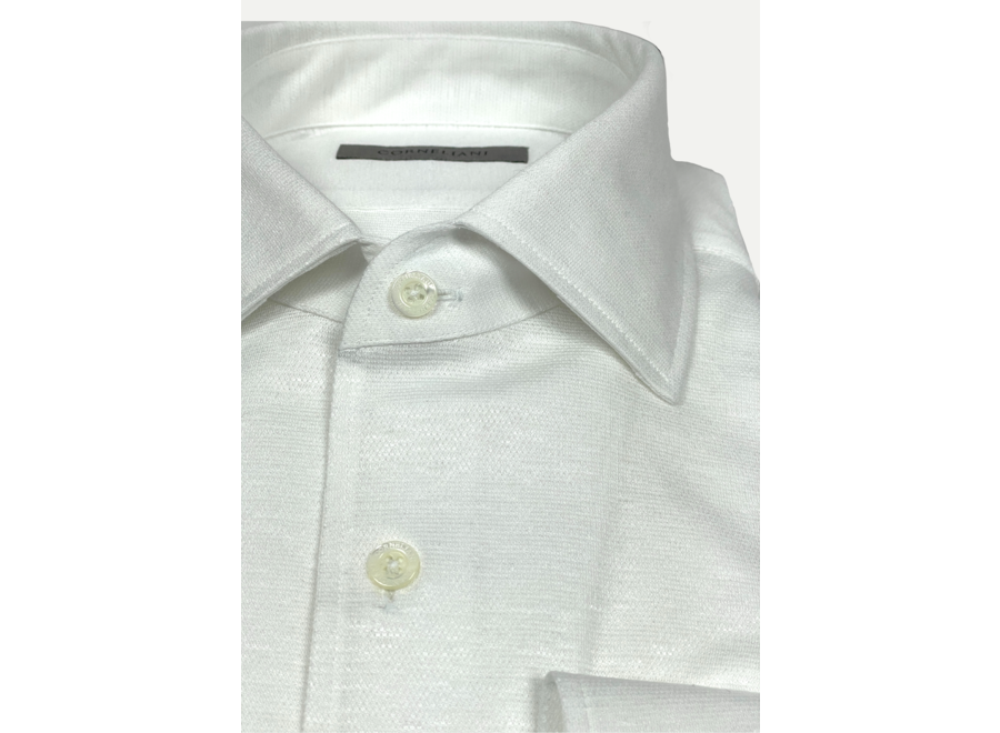 Corneliani - Shirt piqué stretch - White