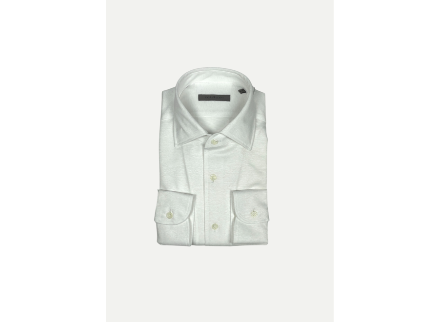 Corneliani - Shirt piqué stretch - White