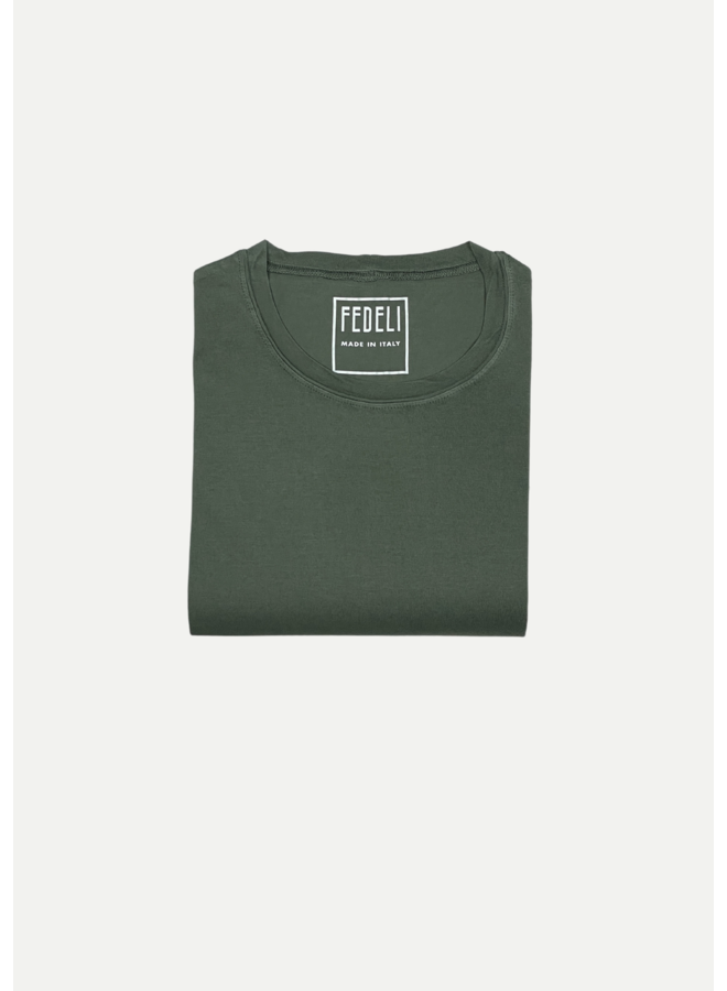 Fedeli - T-shirt superlight fine cotton - Green
