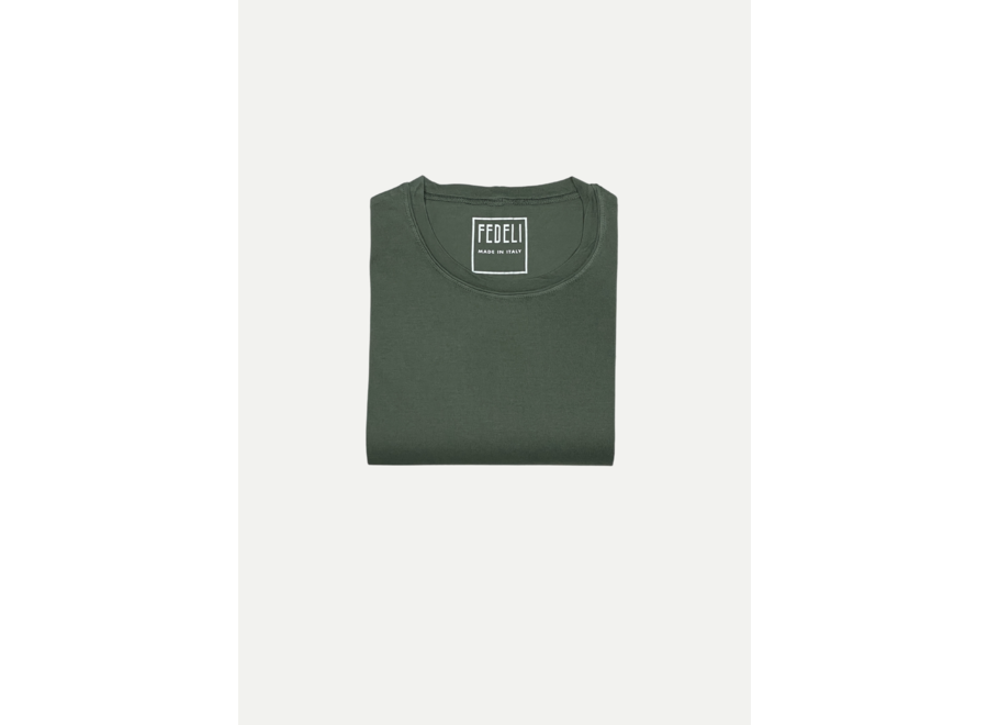 Fedeli - T-shirt superlight fine cotton - Green