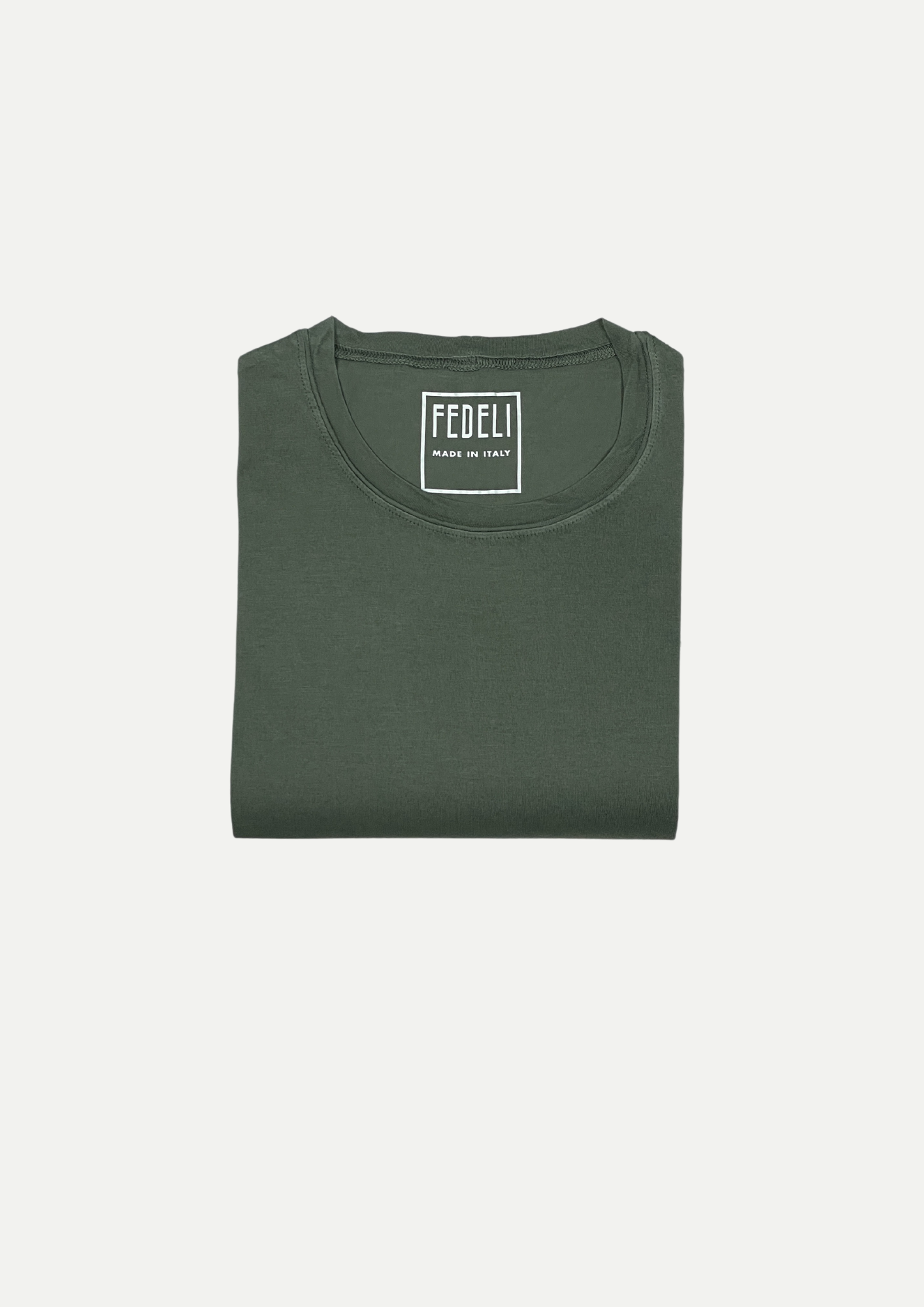 Fedeli - T-shirt superlight fine cotton - Green - LES HOMMES