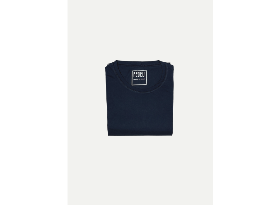 Fedeli - T-shirt superlight fine cotton - Navy