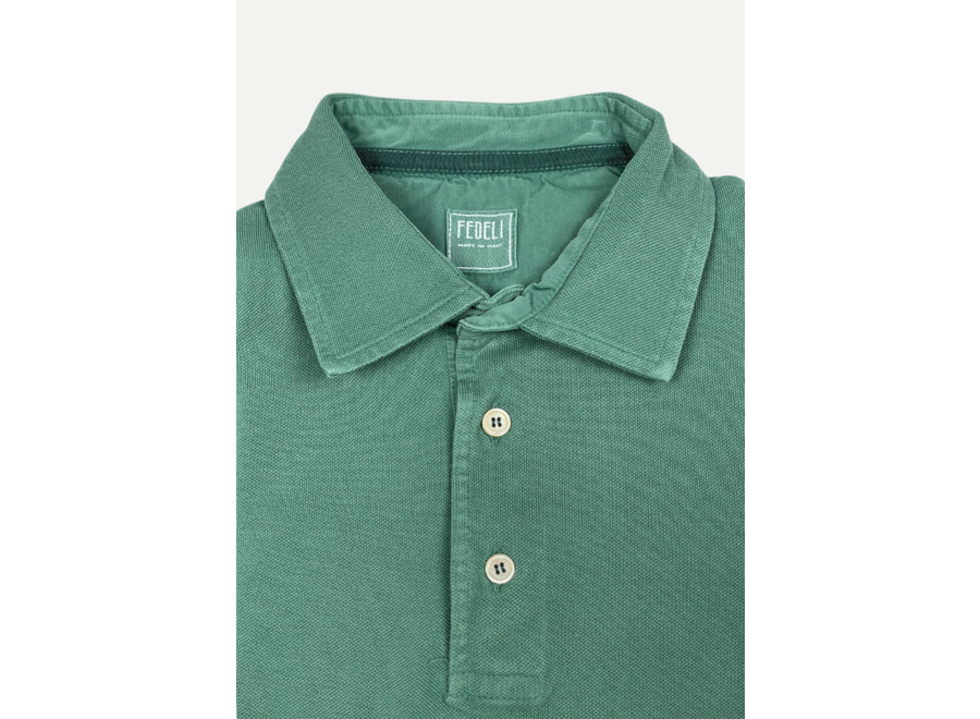 Fedeli - Polo short sleeve piqué North - Green