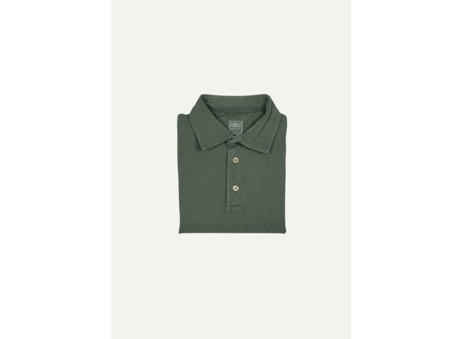 Fedeli - Polo short sleeve piqué North - Washed green