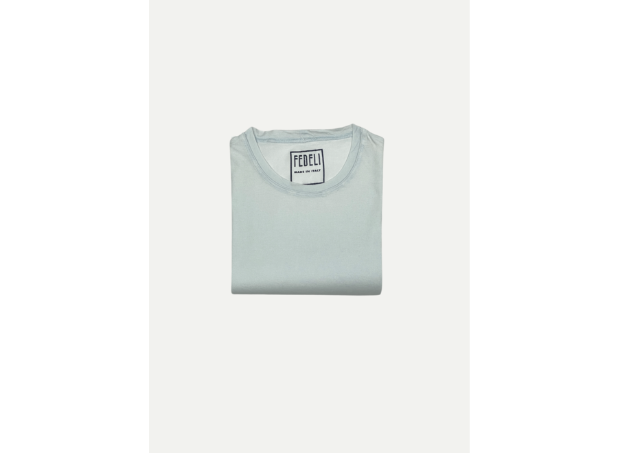 Fedeli - T-shirt superlight fine cotton - Iceblue