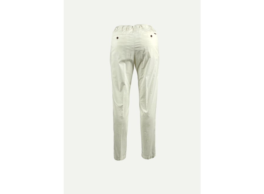 Corneliani - One pleat stretch trousers - Off-white