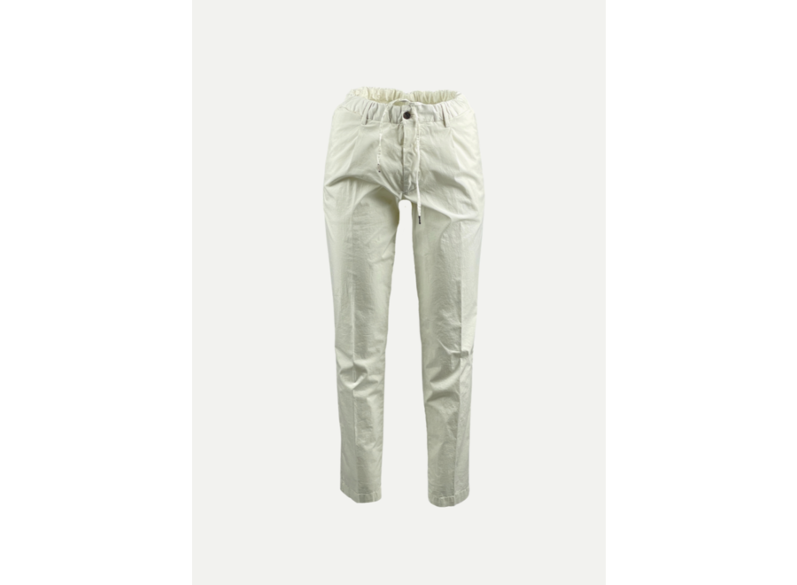 Corneliani - One pleat stretch trousers - Off-white