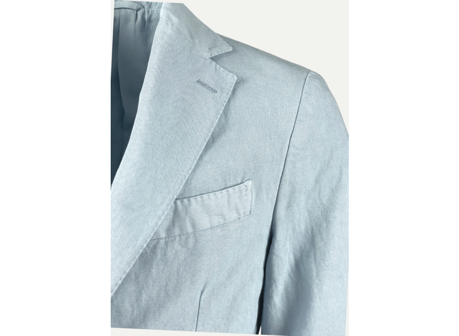 Caruso - Panarea jacket washed cotton/linen - Light blue