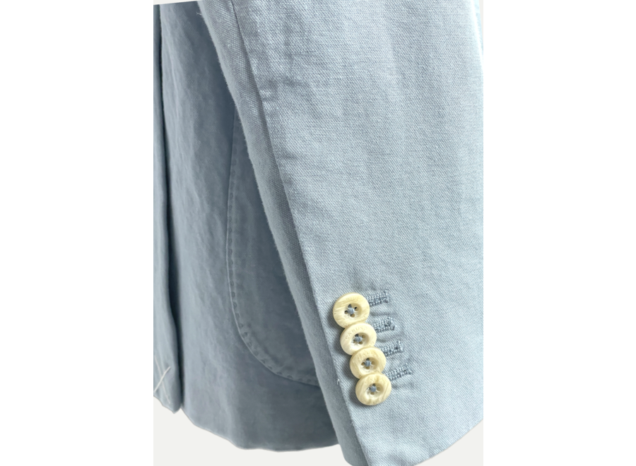 Caruso - Panarea jacket washed cotton/linen - Light blue
