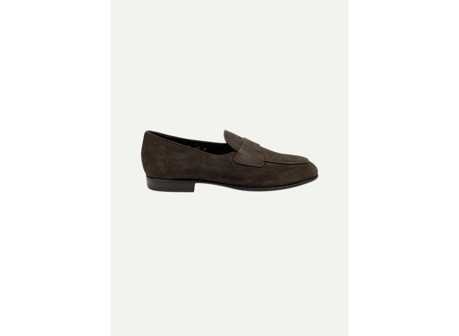 Santoni - Penny loafer - Dark brown suède