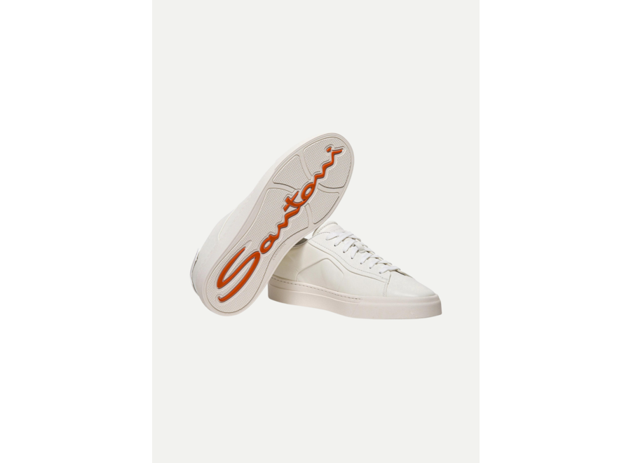 Santoni - Leather sneaker - Off-white