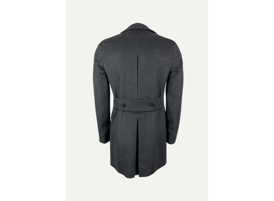 Corneliani - Double breasted virgin wool coat - Antracite