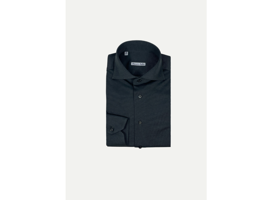 Emanuele Maffeis - Regular fit pique shirt - Dark grey