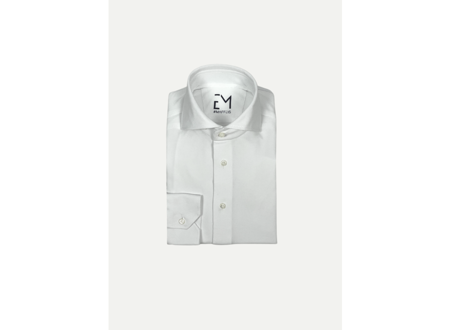 Emanuele Maffeis - Shirt regular fit pique extra stretch - White