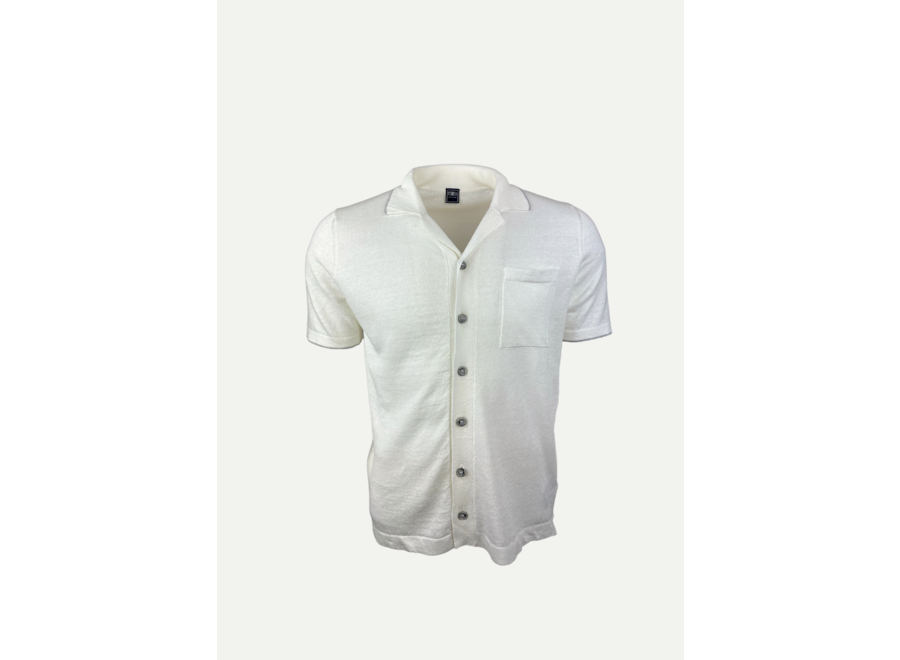 Fedeli - Knitted polo - Short sleeve - White