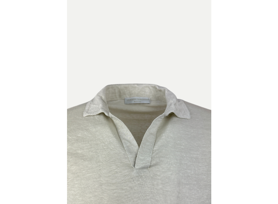 Les Hommes d'Amsterdam - Polo linen - Sand