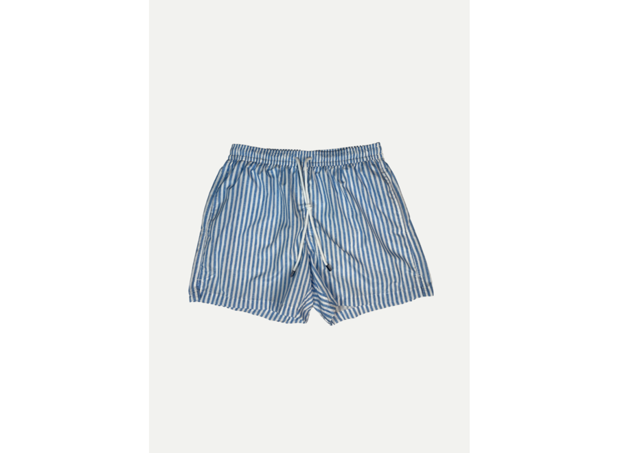 Fedeli - Swimtrunk Madeira Airstop stripes - Lightblue/white