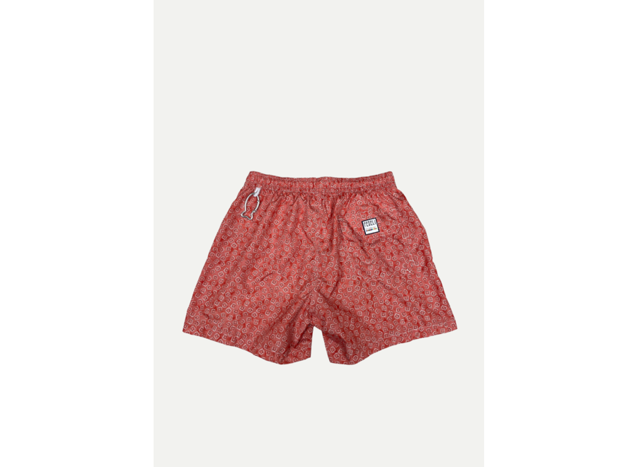 Fedeli - Swimtrunk Madeira Airstop - Red pattern