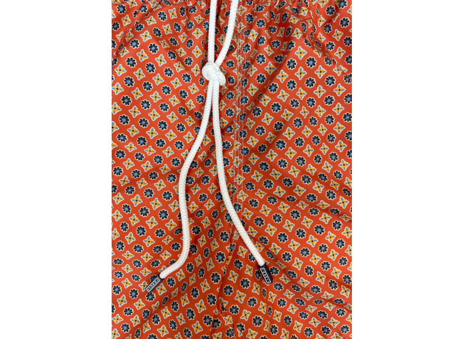 Fedeli - Swim trunk Madeira Airstop - Micro mosaic orange