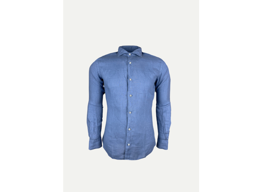 Fedeli - Shirt Nick linen - Sea blue