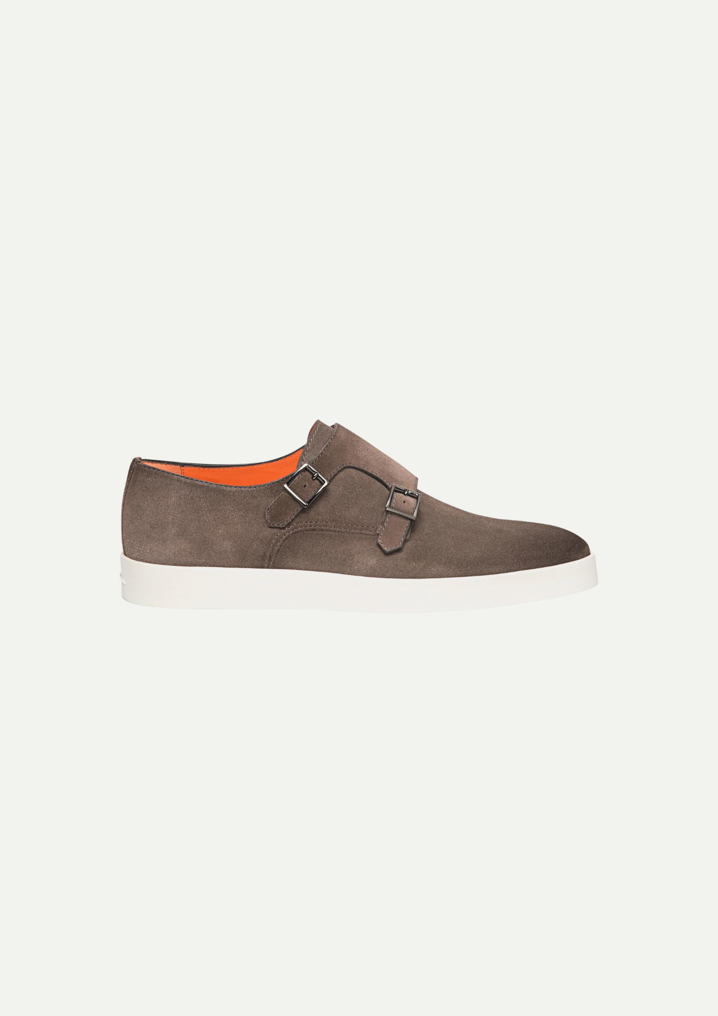 Santoni - Double buckle sneaker - Greige - LES HOMMES D