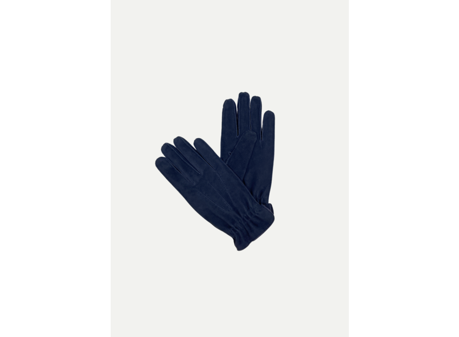 Doriani Cashmere - Gloves - Suede with cashmere  - Navy