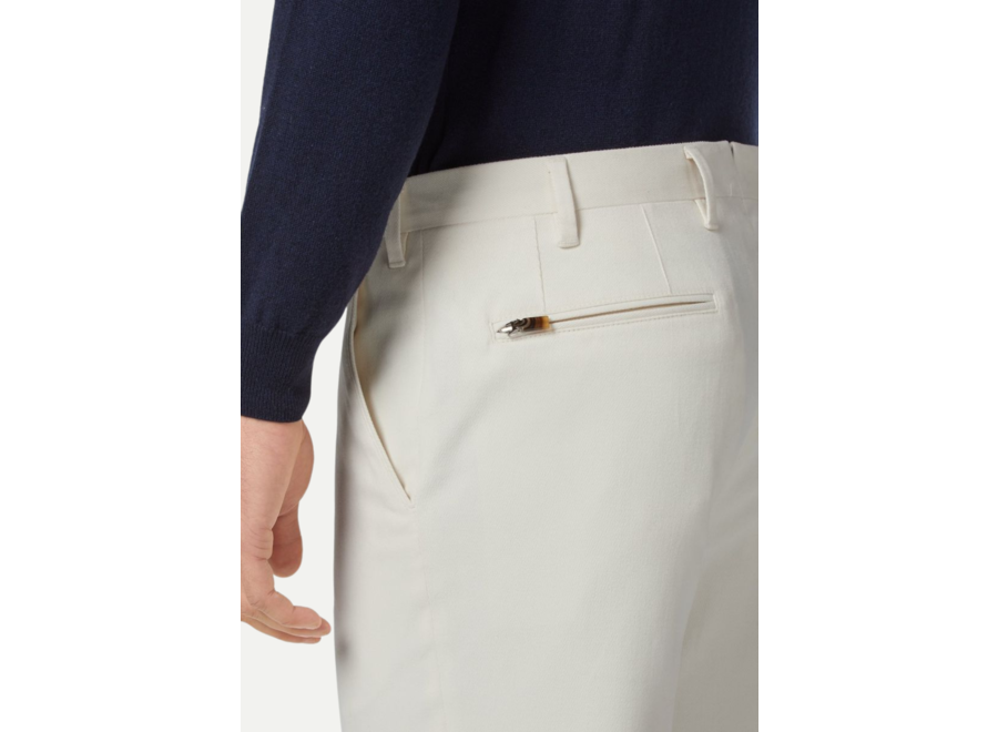 Corneliani - Trouser regular fit with pleat - Cream white