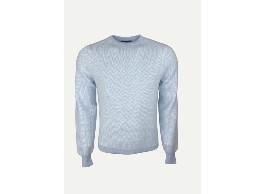Doriani Cashmere - Round neck sweater cashmere - Light blue