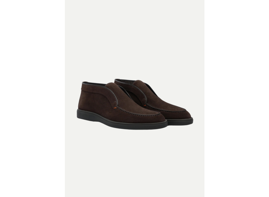 ショートブーツ・ブーティ SANTONI DESERT SUEDE BOOTIE Santoni Suede Desert Boots | Grey | FARFETCH