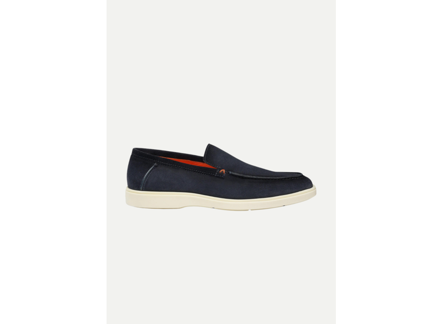 Santoni - Suede summer loafer - Navy