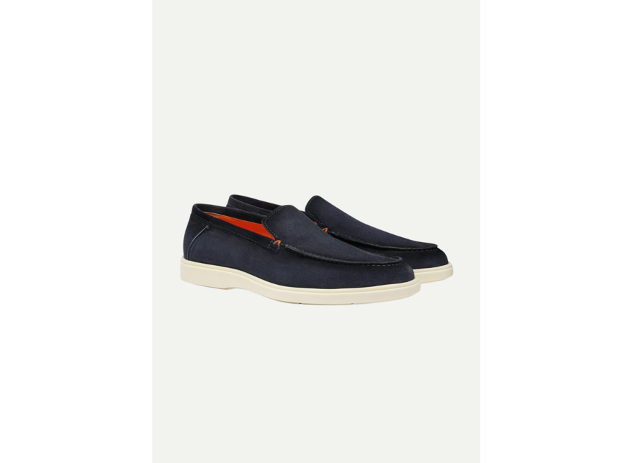 Santoni - Suede summer loafer - Navy