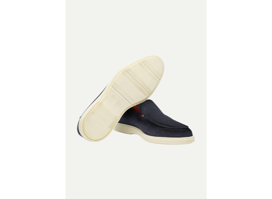 Santoni - Suede summer loafer - Navy