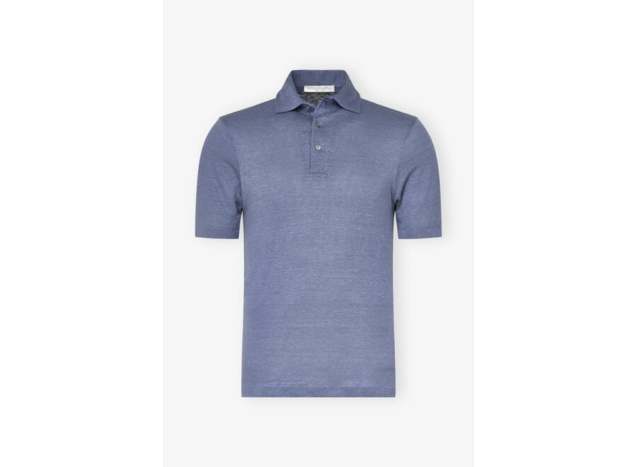 LHDA - Polo short sleeve linen - Light blue