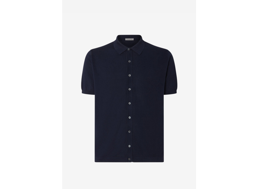 Corneliani - Full-placket polo shirt - Pima cotton - Navy