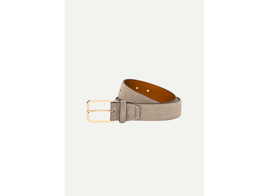 Santoni - Adjustable belt calf suede - Greige