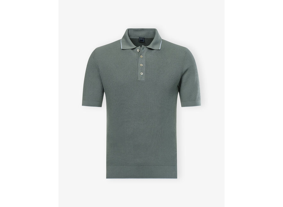 Fedeli - Polo superlight knitted cotton - Washed green