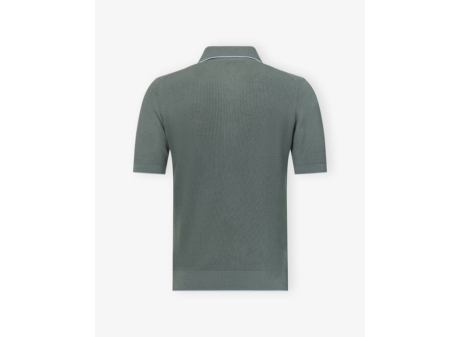 Fedeli - Polo superlight knitted cotton - Washed green