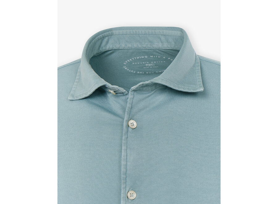Fedeli - Jersey shirt Jason - Washed Turquoise