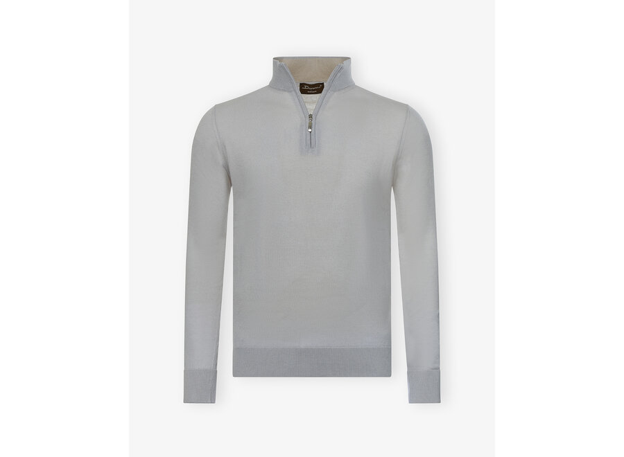 Doriani Cashmere - Half zip silk cashmere - L.grey