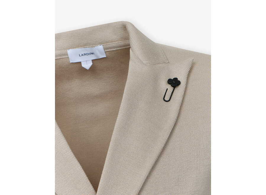 Lardini - Knit jacket double breasted cotton - Sand