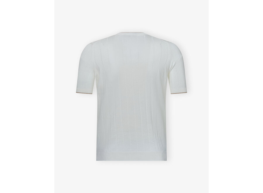 LHDA - T-shirt - Silk stripes - White