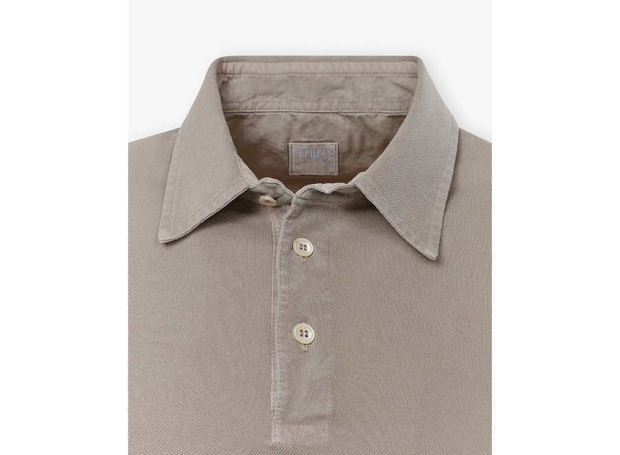 Fedeli - Polo short sleeve - light pique - Taupe