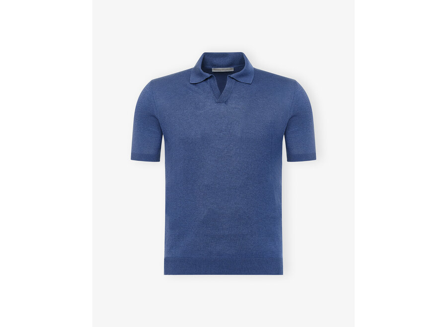 LHDA - Polo short sleeve silk - Blue