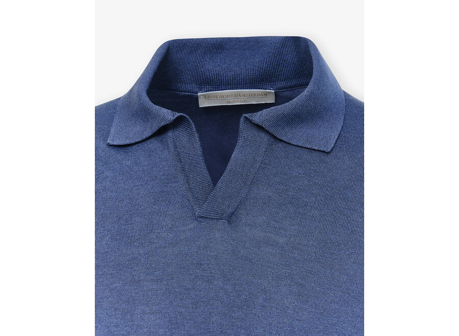LHDA - Polo short sleeve silk - Blue