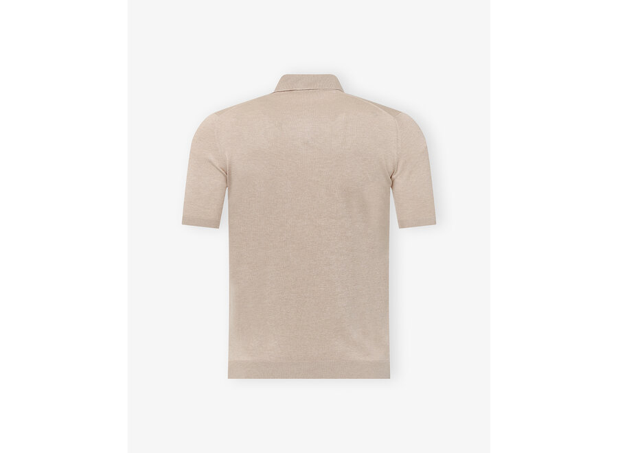 LHDA - Polo short sleeve silk - Taupe