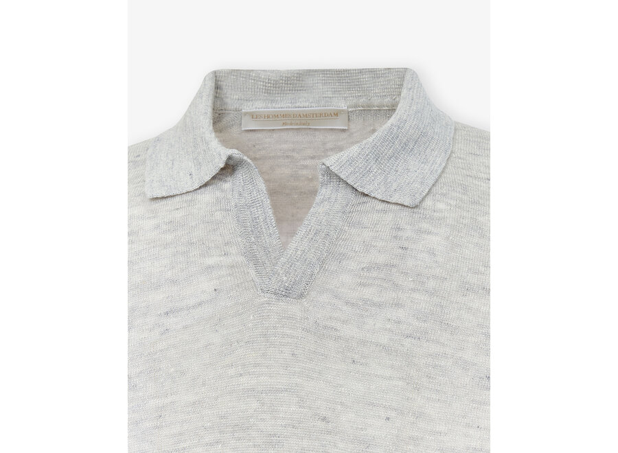 LHDA - Polo short sleeve linen - Light grey